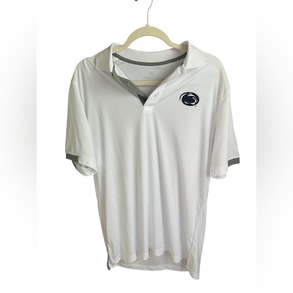 Colosseum White Polo Shirt with Subtle Logo